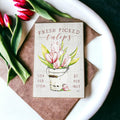 Wooden "Fresh Picked Tulips..." Block Sign