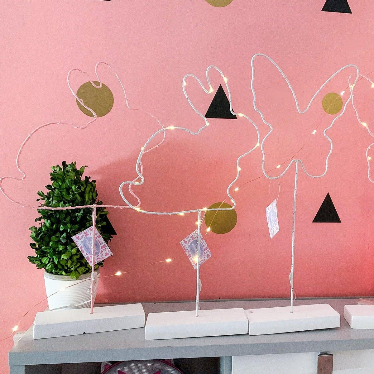 LED Light Up Spring & Easter Silhouette Decor — Select Your Color & Shape