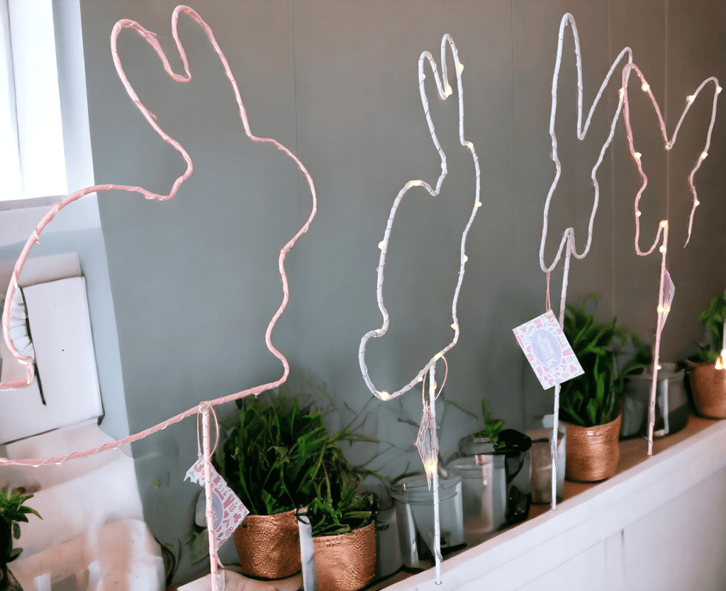 LED Light Up Spring & Easter Silhouette Decor — Select Your Color & Shape