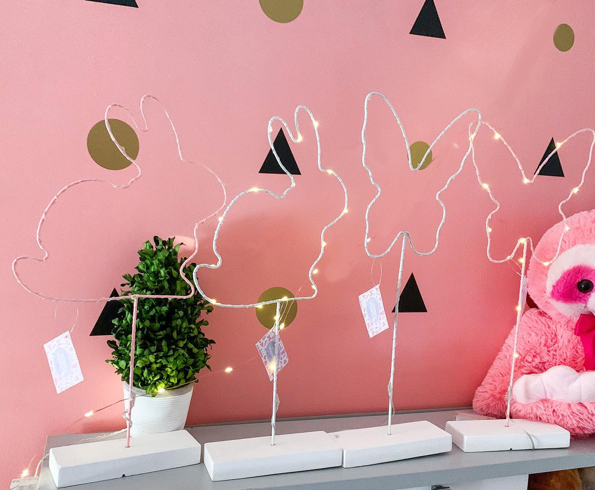 LED Light Up Spring & Easter Silhouette Decor — Select Your Color & Shape