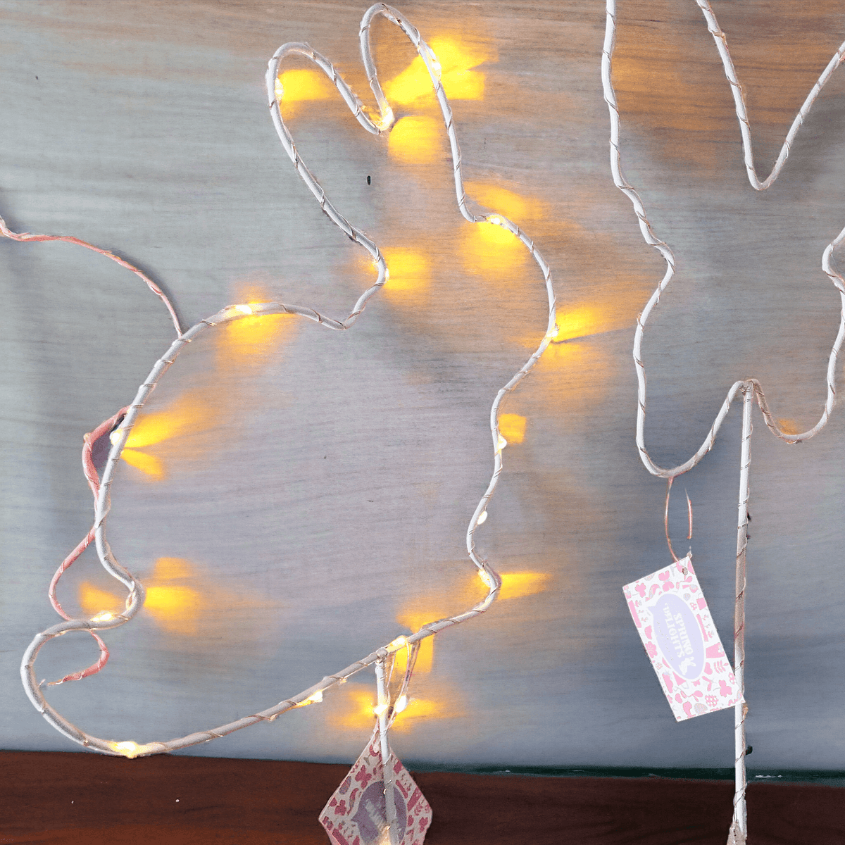 LED Light Up Spring & Easter Silhouette Decor — Select Your Color & Shape
