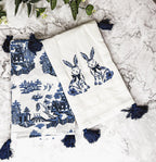 Chinoiserie Bunny Dish Towel