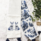 Chinoiserie Bunny Dish Towel