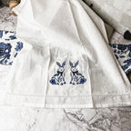 Chinoiserie Bunny Dish Towel