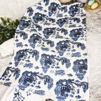 Chinoiserie Bunny Dish Towel