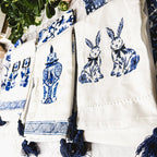 Chinoiserie Bunny Dish Towel