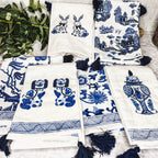 Chinoiserie Bunny Dish Towel