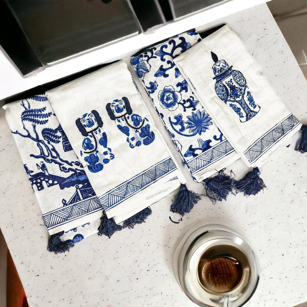Chinoiserie Oversized Tea Towels — Select Your Pattern