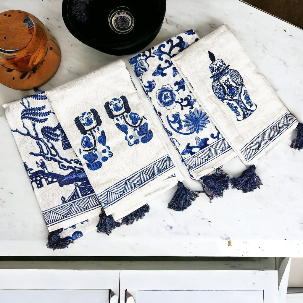 Chinoiserie Oversized Tea Towels — Select Your Pattern