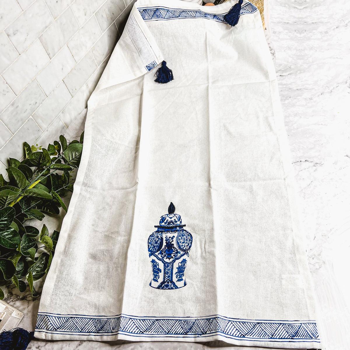 Chinoiserie Oversized Tea Towels — Select Your Pattern