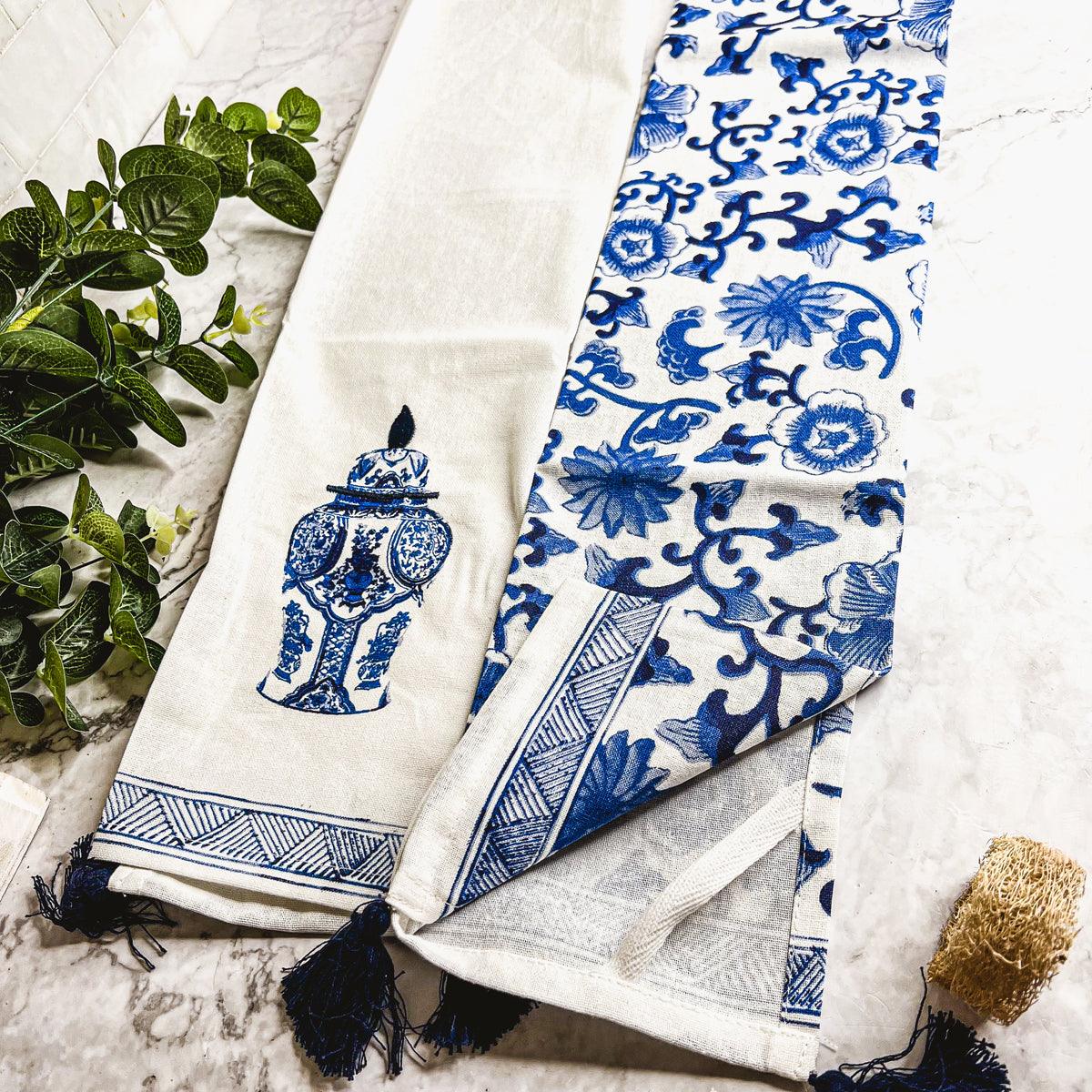 Chinoiserie Oversized Tea Towels — Select Your Pattern