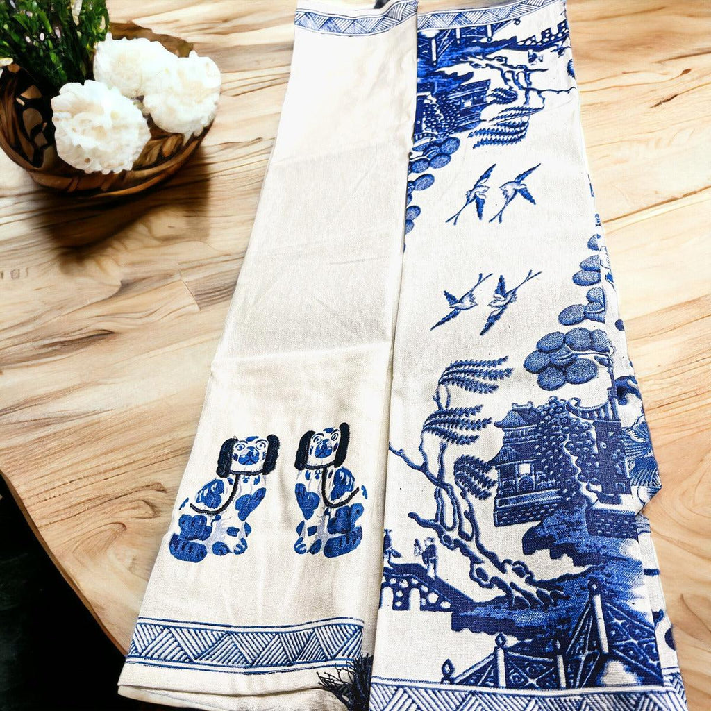 Chinoiserie Oversized Tea Towels — Select Your Pattern