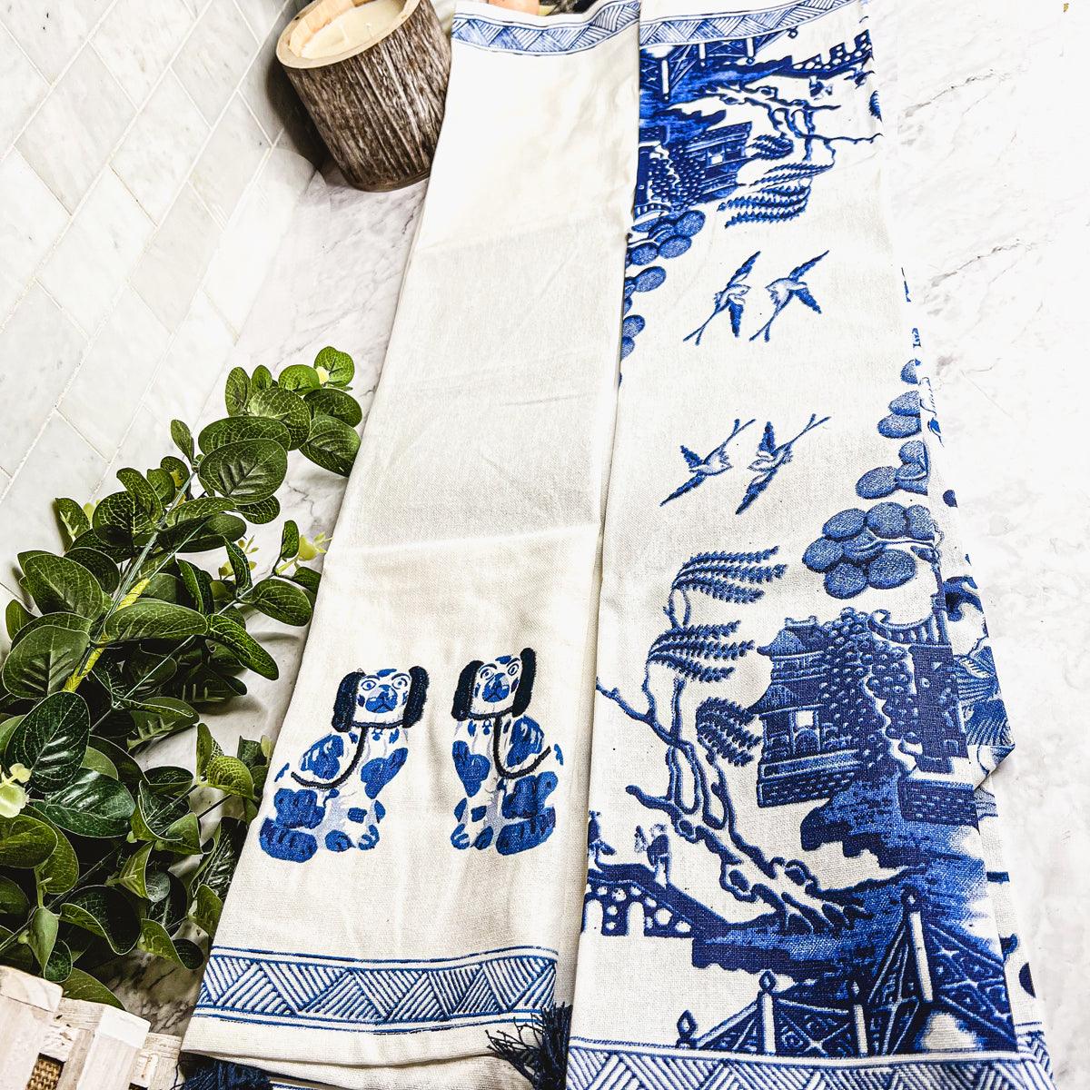 Chinoiserie Oversized Tea Towels — Select Your Pattern