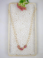 Bubble Chain Long Necklace — Select Your Gemstone
