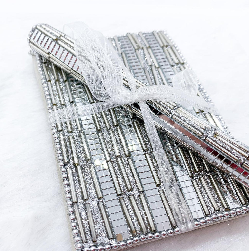 Handmade Mini Blinged Out Notebook & Matching Blinged Out Pen — Select Your Color Set