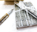 Handmade Mini Blinged Out Notebook & Matching Blinged Out Pen — Select Your Color Set