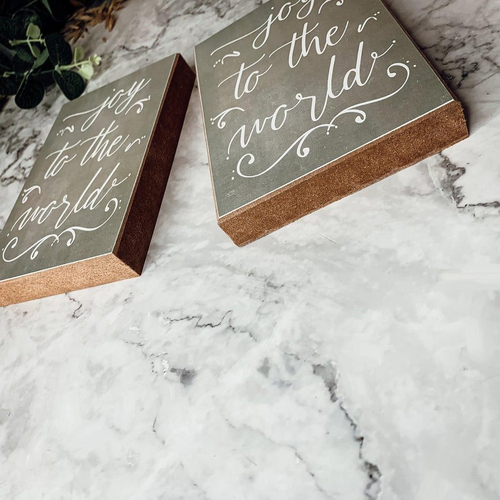 Wooden "Joy To The World" Sign