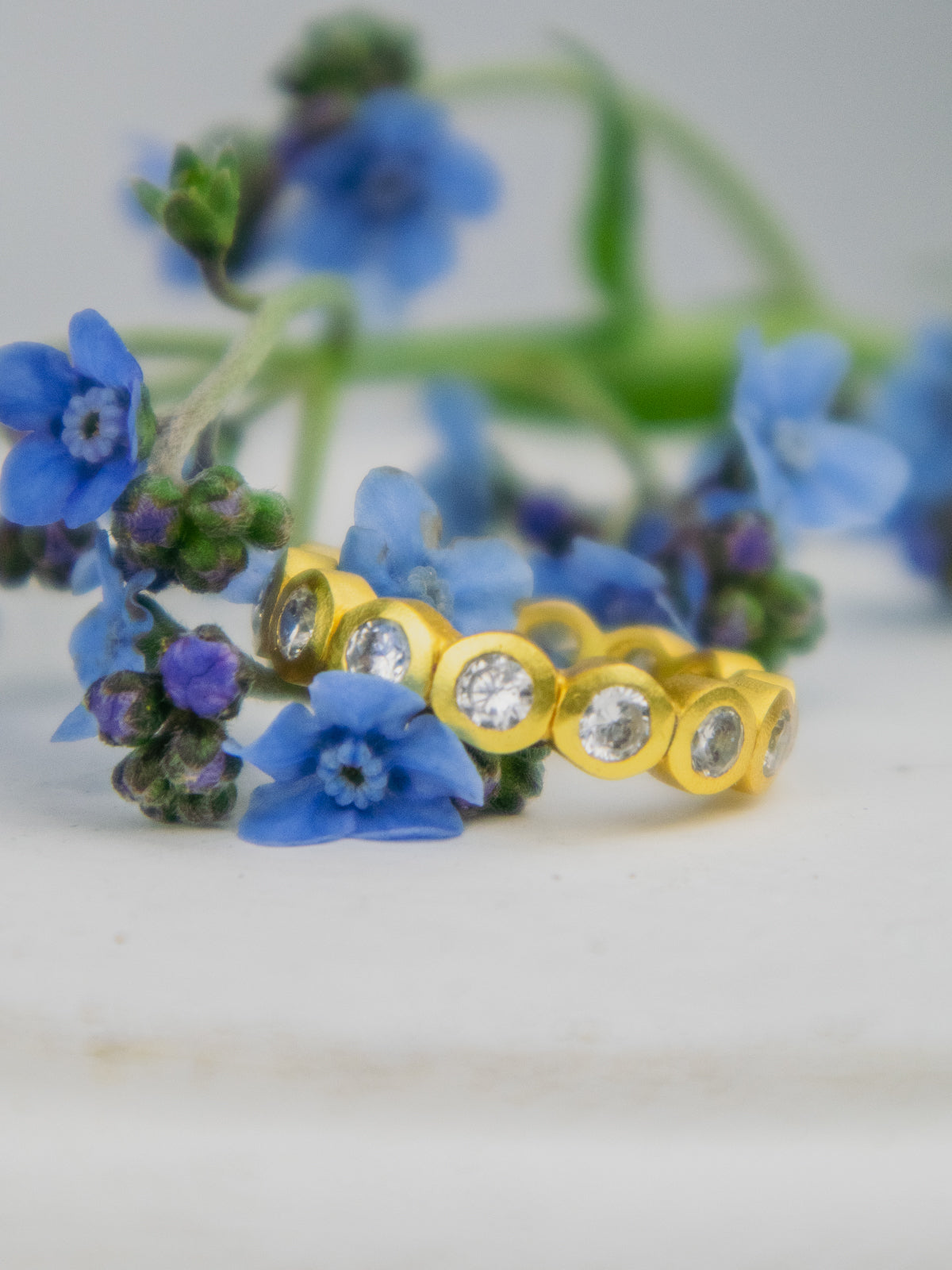 Aria Infinity Band Ring — Select Your Gemstone & Size