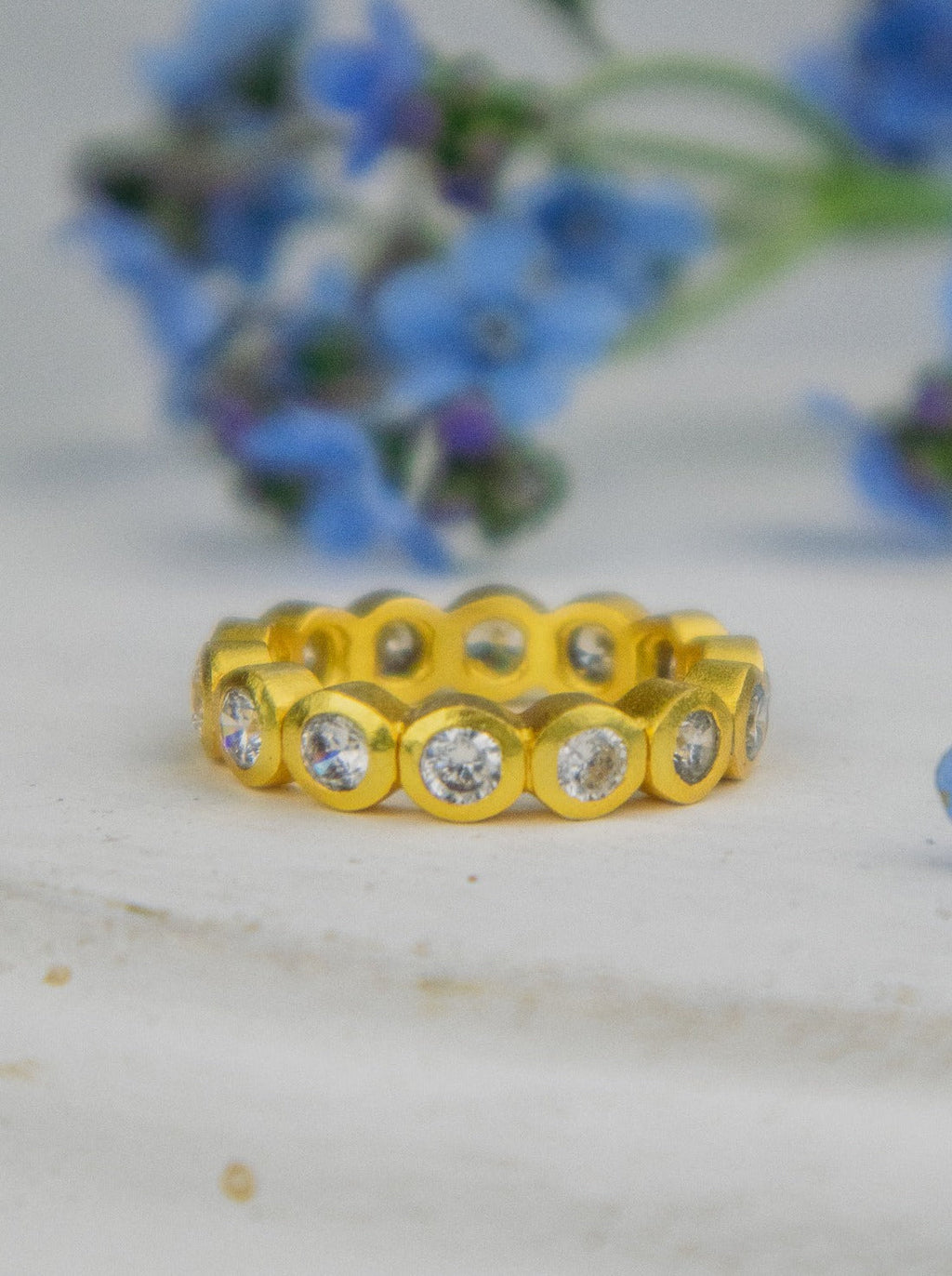 Aria Infinity Band Ring — Select Your Gemstone & Size