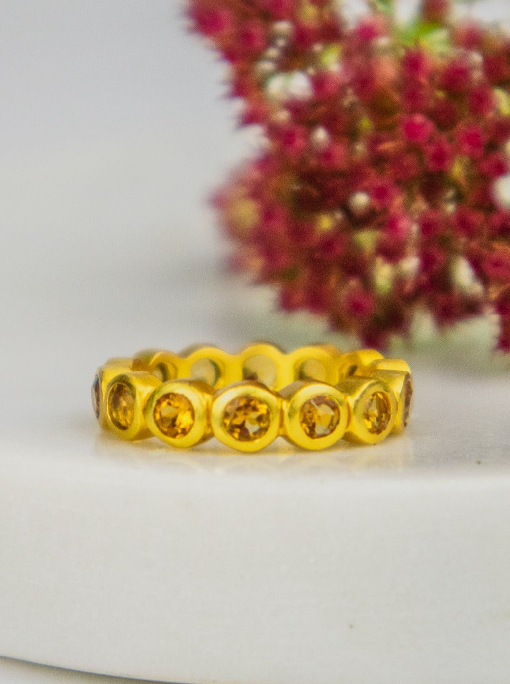 Aria Infinity Band Ring — Select Your Gemstone & Size