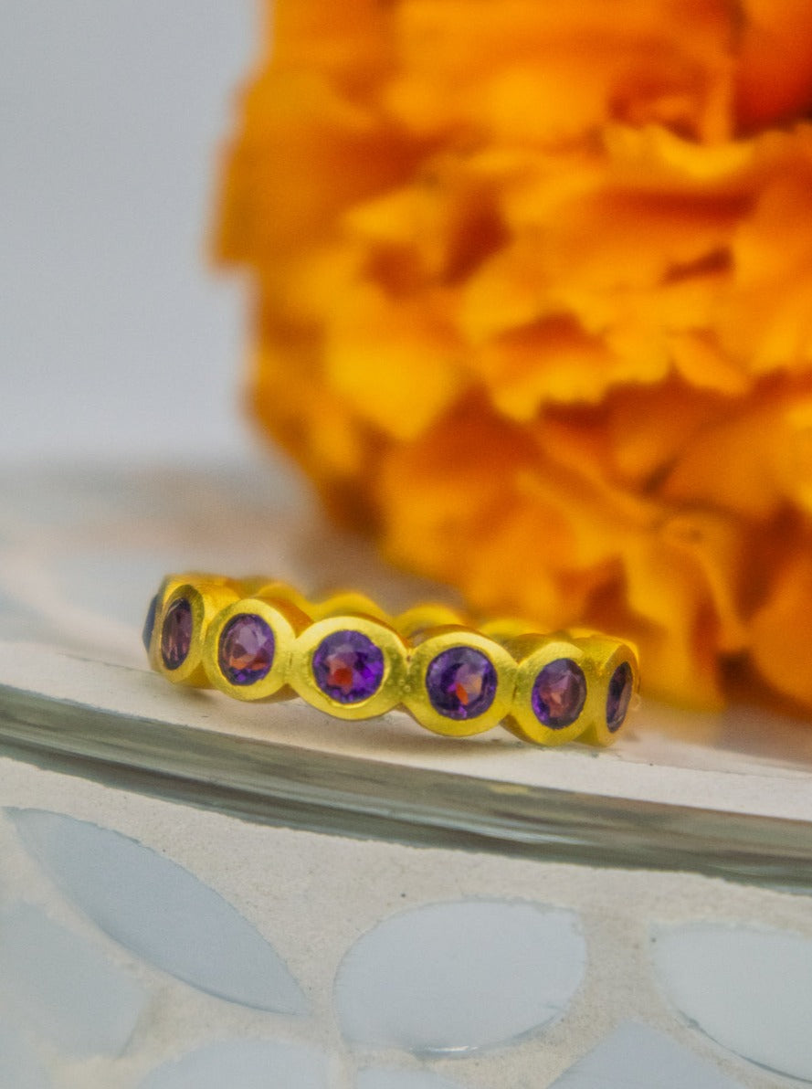 Aria Infinity Band Ring — Select Your Gemstone & Size