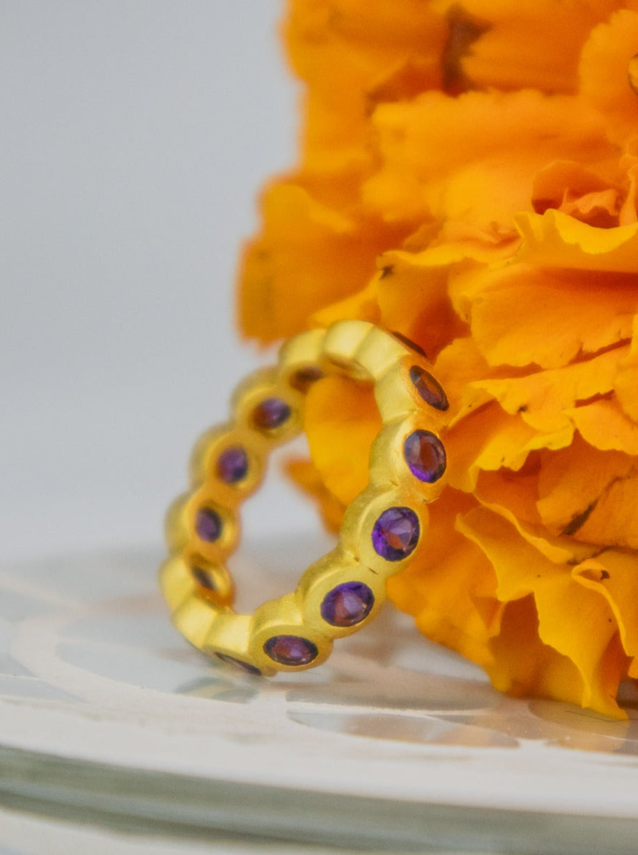 Aria Infinity Band Ring — Select Your Gemstone & Size