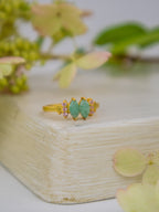 Bitty Leaf Ring — Select Your Gemstone & Size