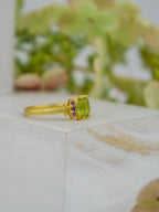 Bitty Leaf Ring — Select Your Gemstone & Size
