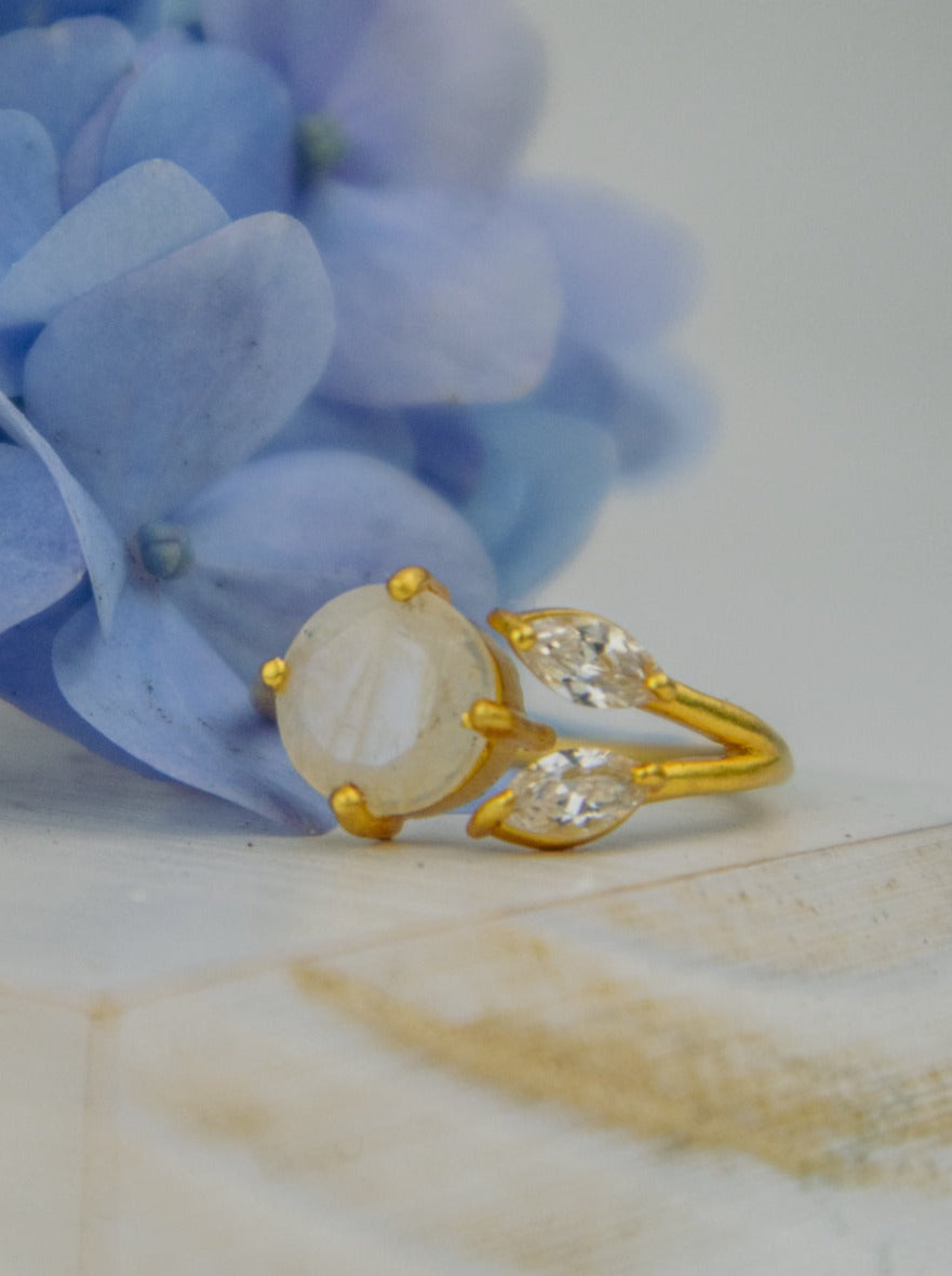 The Bloom Ring - Gold — Select Your Gemstone & Size