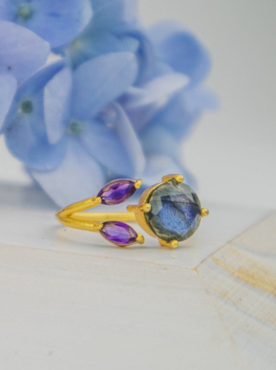 The Bloom Ring - Gold — Select Your Gemstone & Size
