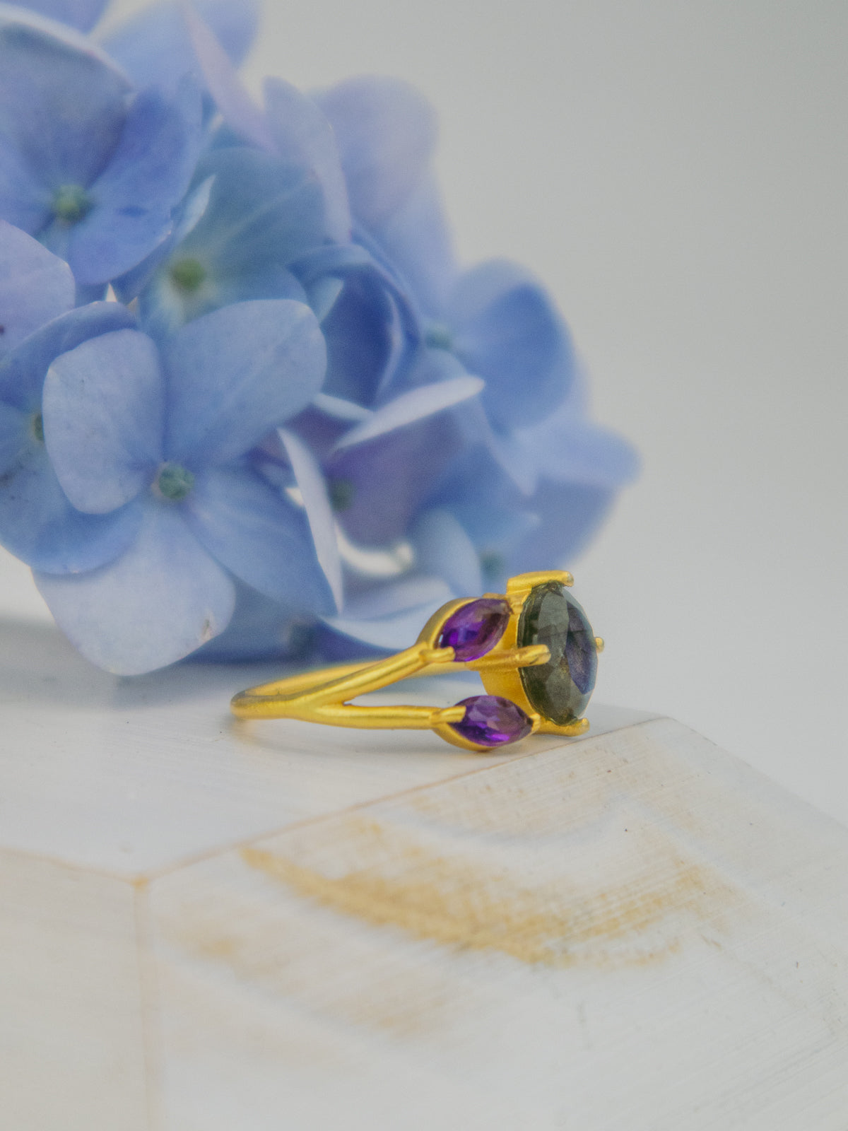The Bloom Ring - Gold — Select Your Gemstone & Size