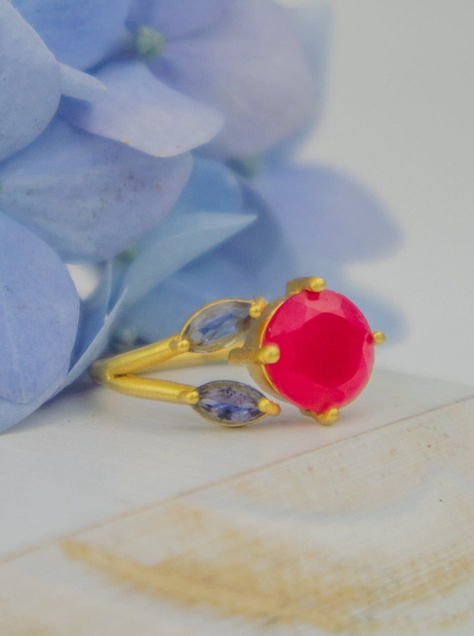 The Bloom Ring - Gold — Select Your Gemstone & Size