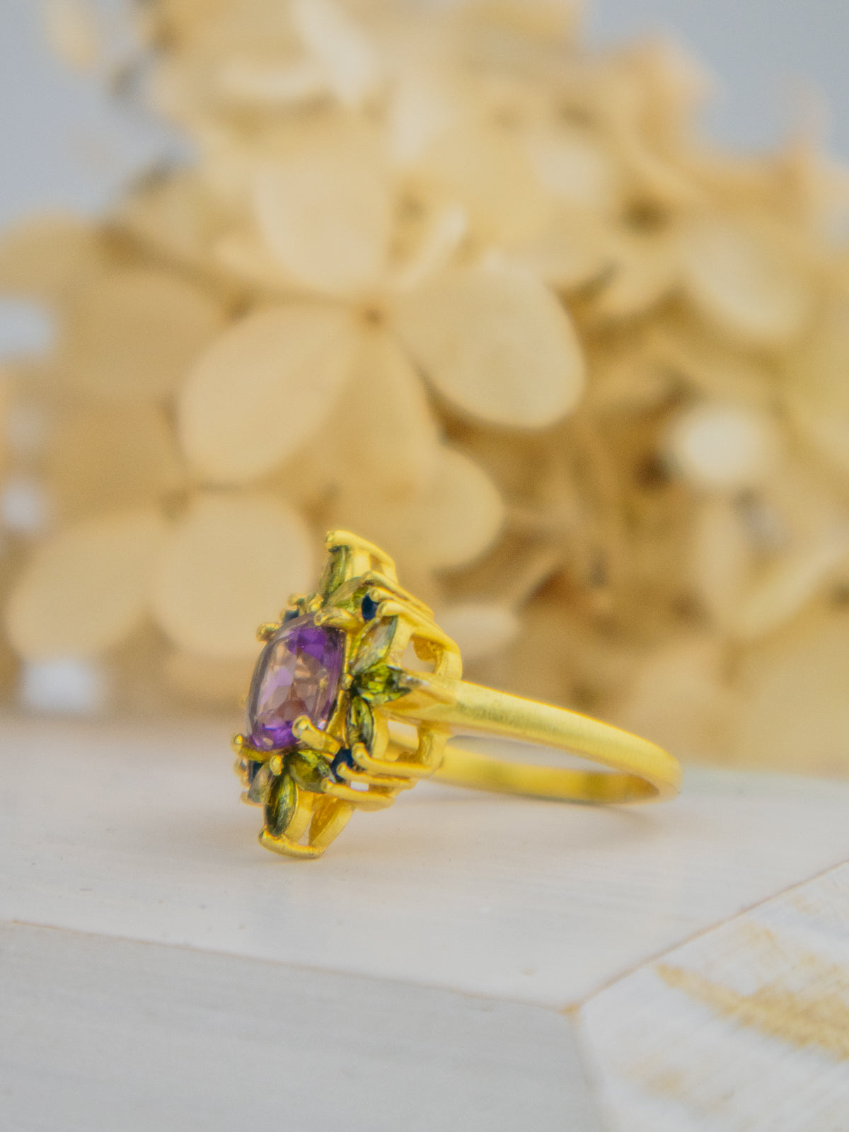 The Full Bloom Ring — Select Your Gemstone & Size