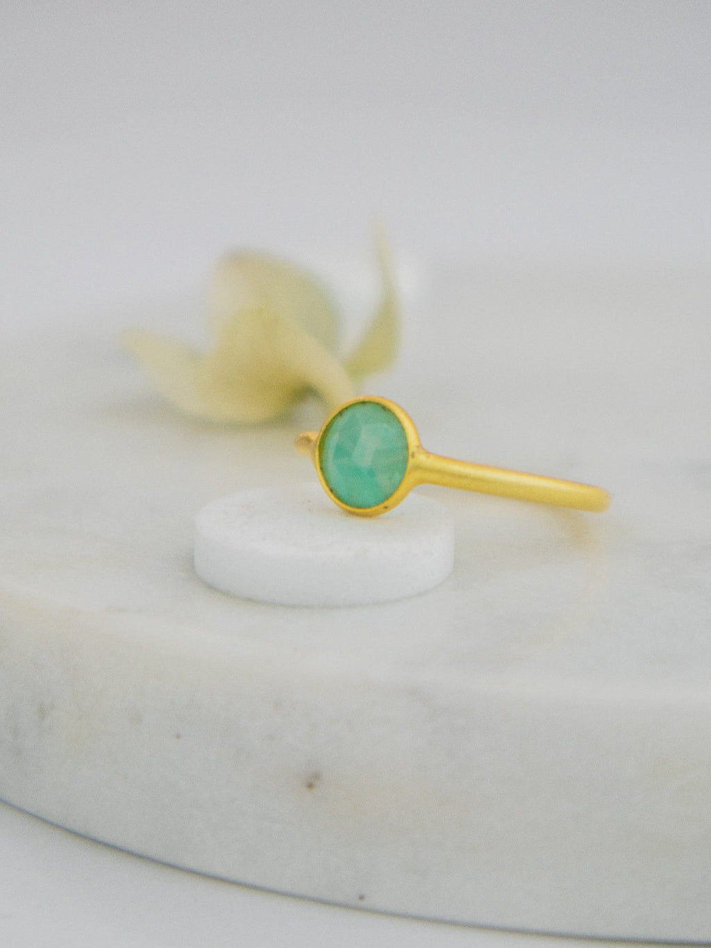 Mini Pebble Ring - Gold — Select Your Gemstone & Size