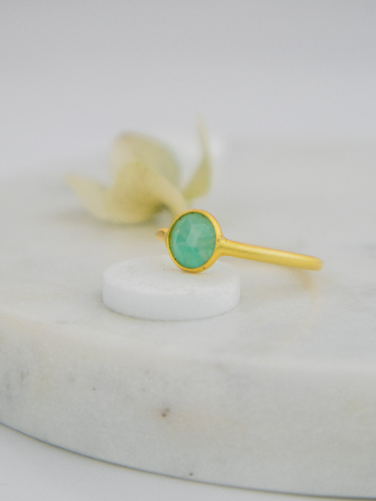 Mini Pebble Ring - Gold — Select Your Gemstone & Size