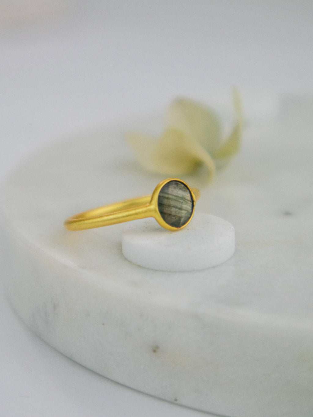 Mini Pebble Ring - Gold — Select Your Gemstone & Size