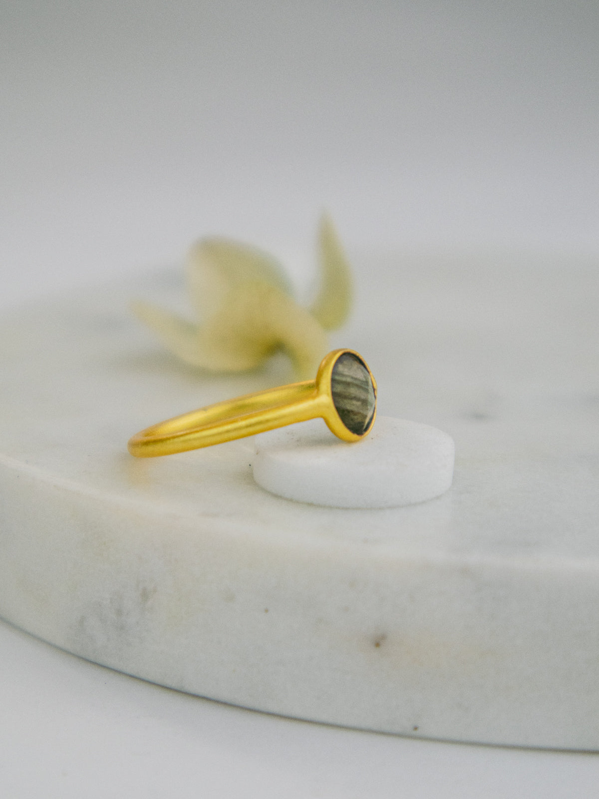 Mini Pebble Ring - Gold — Select Your Gemstone & Size