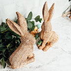 Resin Basket Weave Bunny — Select Your Color