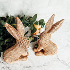 Resin Basket Weave Bunny — Select Your Color