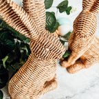 Resin Basket Weave Bunny — Select Your Color