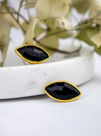 Mila Leaf Earrings - Gold — Select Your Gemstone