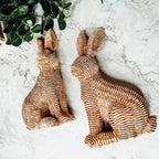 Resin Basket Weave Bunny — Select Your Color