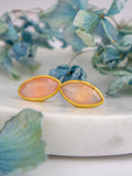 Mila Leaf Earrings - Gold — Select Your Gemstone
