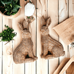 Resin Basket Weave Bunny — Select Your Color