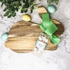 Bunny Acacia Wood Cutting Board + Bunny Toothpick Set