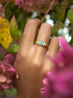 Bitty Leaf Ring — Select Your Gemstone & Size
