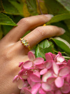 Bitty Leaf Ring — Select Your Gemstone & Size