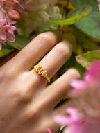 Bitty Leaf Ring — Select Your Gemstone & Size