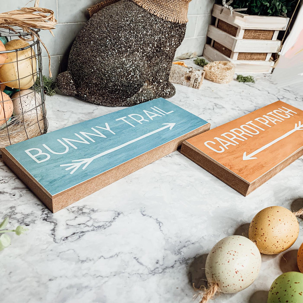 Limited Edition Bunny Trail or Carrot Patch Sign