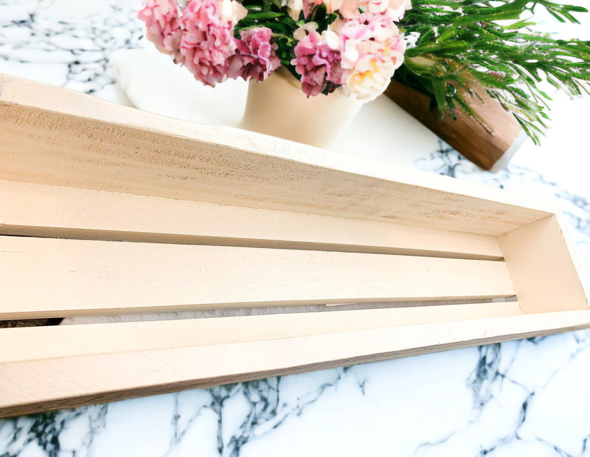 Handmade "Gather Here With Grateful Hearts" Long Box Tray